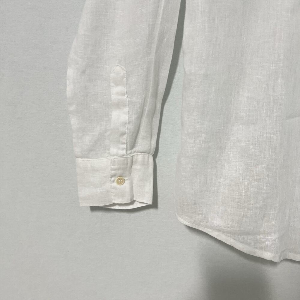 CP Shades Linen Shirt Women L White Button Up Long Sleeve Lightweight Casual - Picture 3 of 11